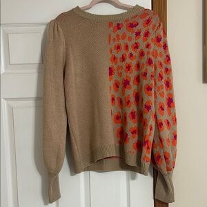 Leopard Print Beige Sweater